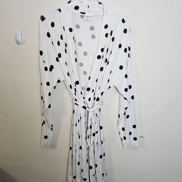 SOMA Cool Nights Kimono Sleeve Short Robe Polka Dots XL - Picture 1 of 4